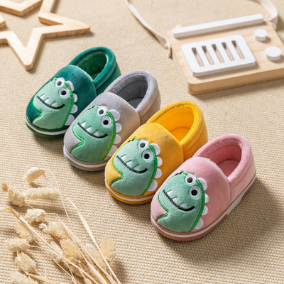 Children's Bags Heel Cartoon Dinosaur Plush Cotton Shoes
