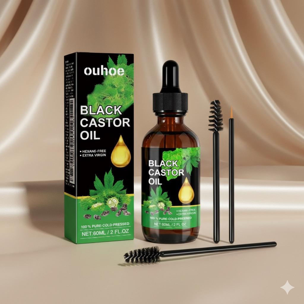 Huile de Ricin 120 ml – Sérum Biologique pour Croissance des Cils, Sourcils et Cheveux, Prévention du Vieillissement de la Peau, Croissance Rapide