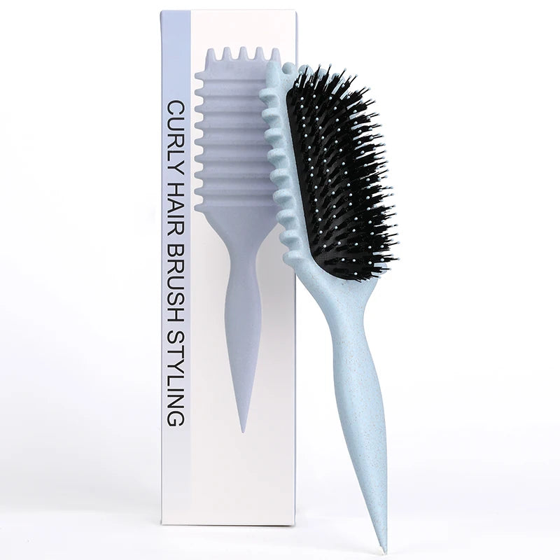 Brosse de Coiffage pour Cheveux Bouclés – Brosse à Boucles pour Salon – Pour Coiffer et Façonner les Boucles – Réduit la Traction – Pour Hommes et Femmes