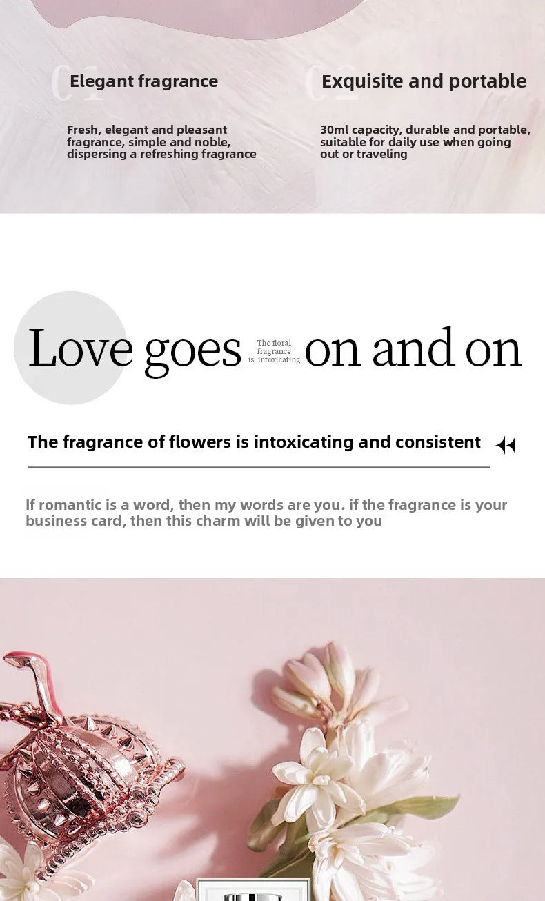 Parfum Parisien pour Femme 30 ml – Frais et Élégant – Luxe Léger – Spray Naturel à la Fragrance Florale – Eau de Parfum Idéale pour Fêtes