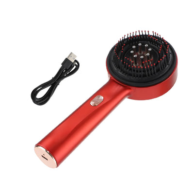 Peigne de Massage Électrique avec Thérapie par Lumière Rouge et Vibration – Brosse de Cuir Chevelu pour la Pousse des Cheveux, Anti-Chute, Applicateur d’Huile ou de Sérum Capillaire