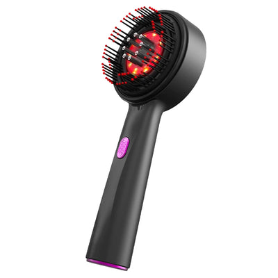 Peigne de Massage Électrique avec Thérapie par Lumière Rouge et Vibration – Brosse de Cuir Chevelu pour la Pousse des Cheveux, Anti-Chute, Applicateur d’Huile ou de Sérum Capillaire