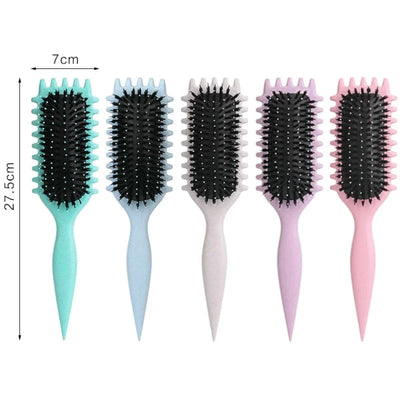 Brosse de Coiffage pour Cheveux Bouclés – Brosse à Boucles pour Salon – Pour Coiffer et Façonner les Boucles – Réduit la Traction – Pour Hommes et Femmes