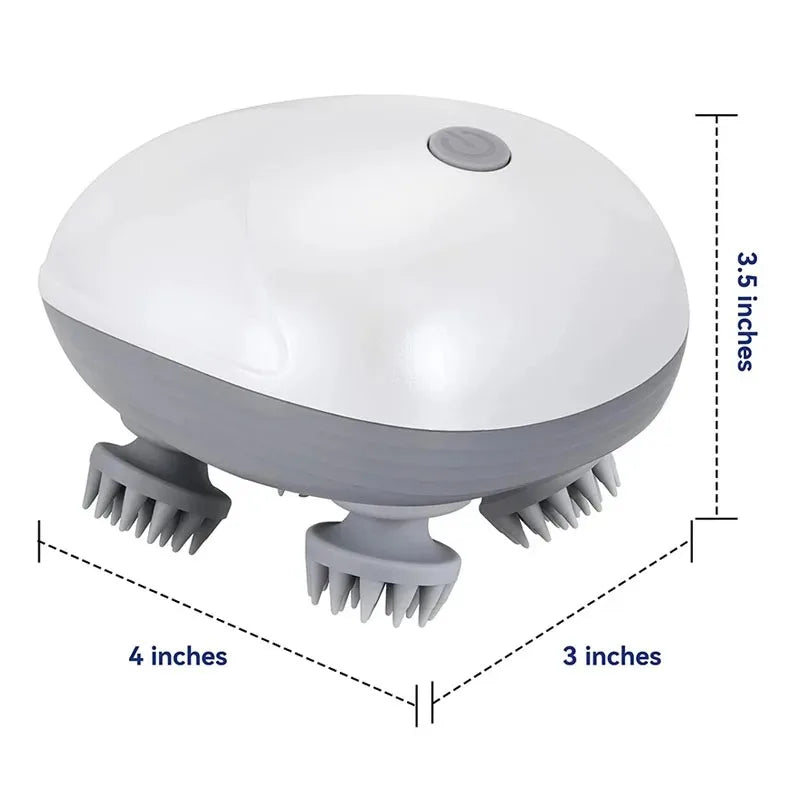 Appareil de Massage Électrique pour le Cuir Chevelu et la Tête – Massage Thérapeutique Anti-Stress, Relaxation du Corps, Soulagement des Tensions Musculaires et de la Fatigue, Outil de Massage