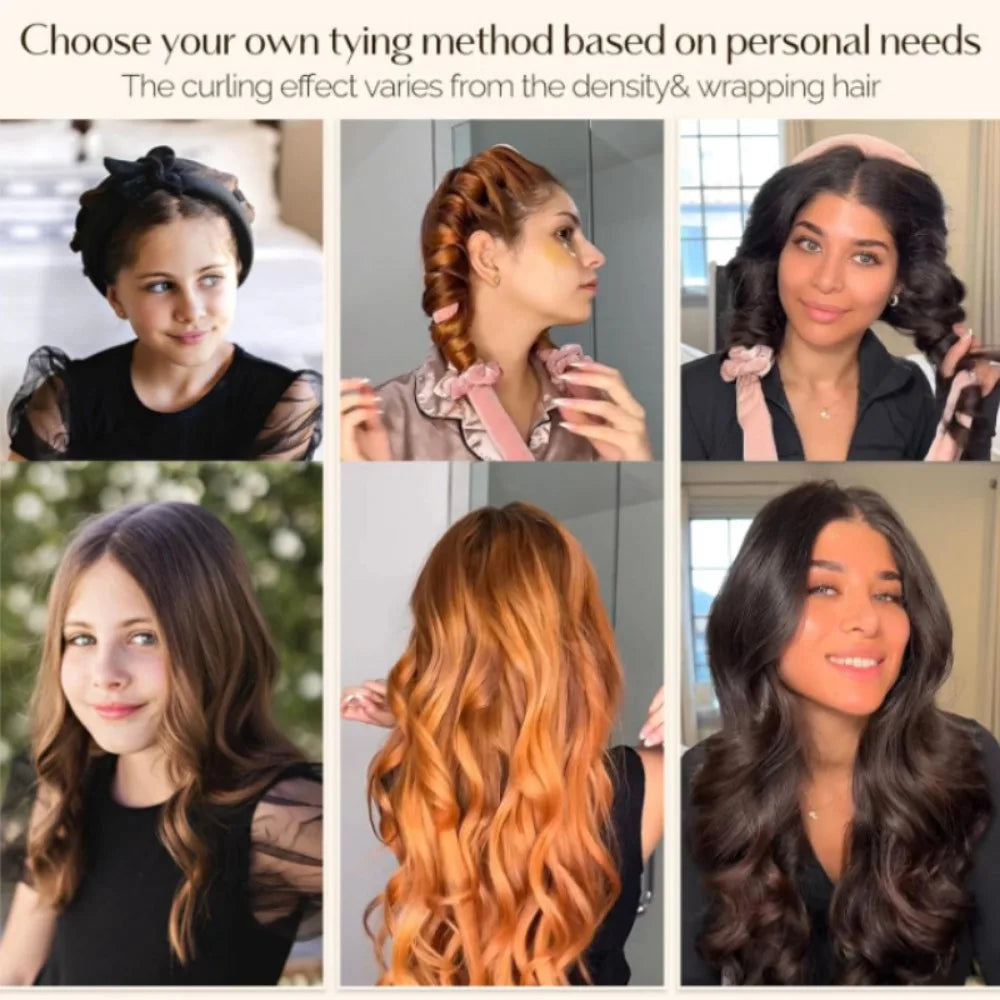 Bandeau à boucler sans chaleur – Bigoudis souples, boucleur sans chaleur, rouleaux pour cheveux, boucles faciles pendant le sommeil, outil de coiffage.