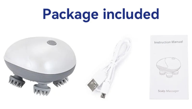 Appareil de Massage Électrique pour le Cuir Chevelu et la Tête – Massage Thérapeutique Anti-Stress, Relaxation du Corps, Soulagement des Tensions Musculaires et de la Fatigue, Outil de Massage