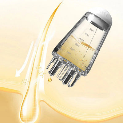 Mini peigne applicateur de liquide portable pour le cuir chevelu – peigne à massage des racines des cheveux pour l’application de traitement/médicament favorisant la pousse des cheveux.