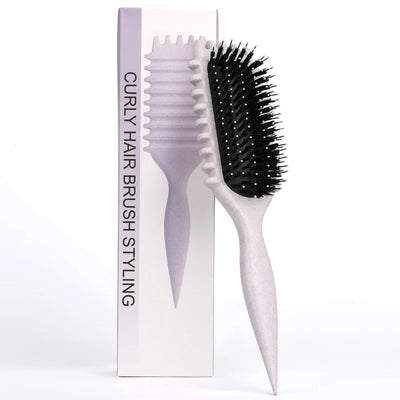 Brosse de Coiffage pour Cheveux Bouclés – Brosse à Boucles pour Salon – Pour Coiffer et Façonner les Boucles – Réduit la Traction – Pour Hommes et Femmes