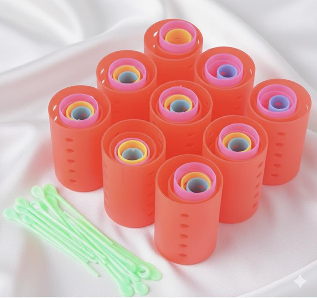 Rouleaux/Boucles de Cheveux Auto-agrippants – Crochets pour Boucler Sans Chaleur – Rouleaux de Coiffage Jumbo pour Salon – Outils de Styling Adhérents pour Cheveux