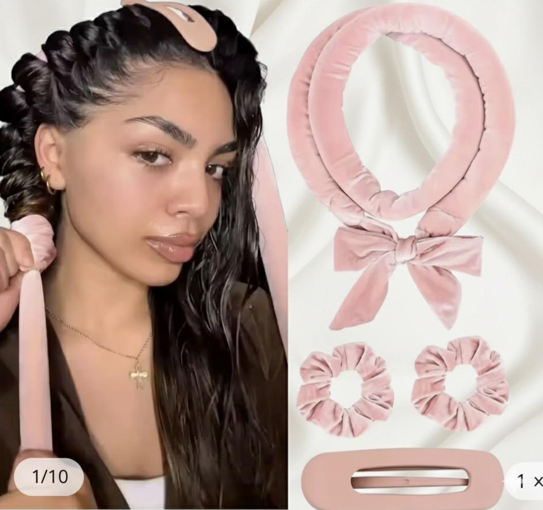 Bandeau à boucler sans chaleur – Bigoudis souples, boucleur sans chaleur, rouleaux pour cheveux, boucles faciles pendant le sommeil, outil de coiffage.