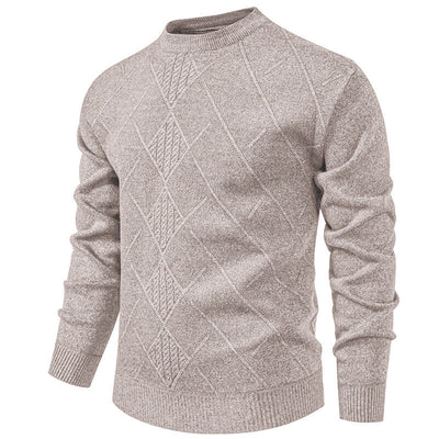 Fleece-lined Thick Round Neck Knitted Undershirt